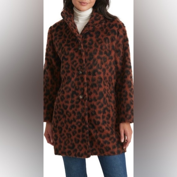 Marine Layer women’s Stephanie Cocoon Cheetah coat XL NWT - Picture 2 of 6